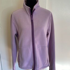 BARRAGE FLEECE JACKET - LILAC/PURPLE, CREAM - SIZE XL